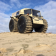 In sand...